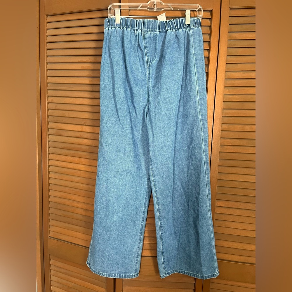 SHEIN wide leg maternity jeans, size 6 medium